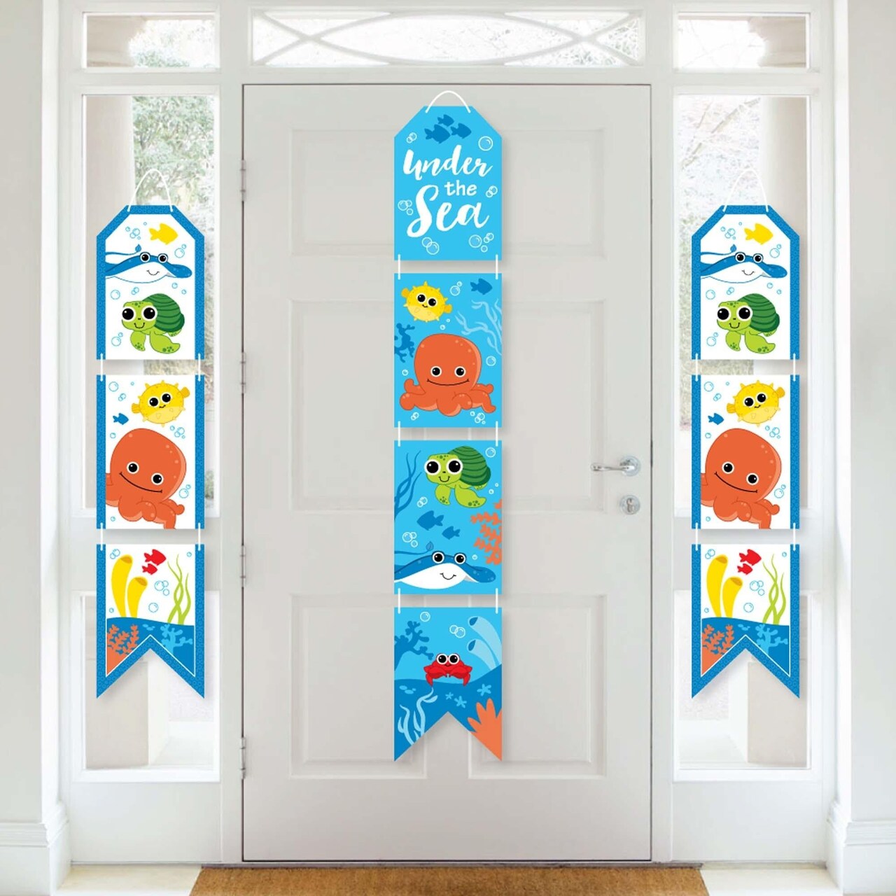 Big Dot of Happiness Under the Sea Critters - Hanging Vertical Paper Door Banners - Party Wall Decoration Kit - Indoor Door Decor